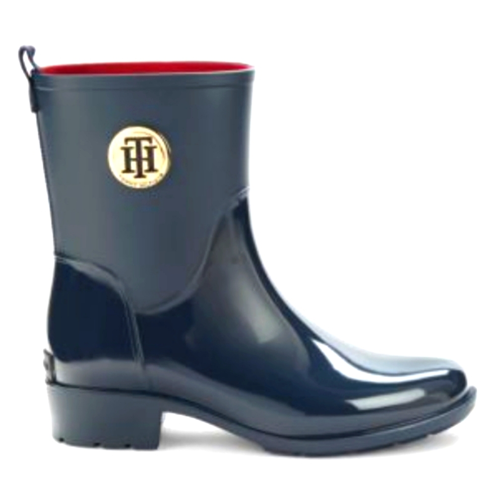 TOMMY HILFIGER KIPPA BLACK RAIN BOOTS SIZE 10 NWOT